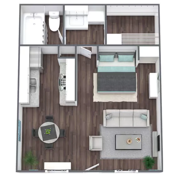 Studio - (Renovated) E005 floor plan